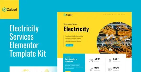 Cabel – Electricity Services Elementor Template Kit
